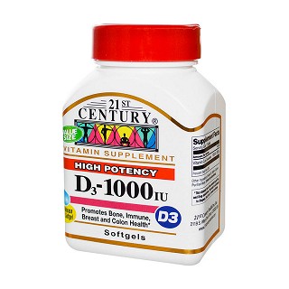 21st century health care 维生素d3-1000iu(250粒)